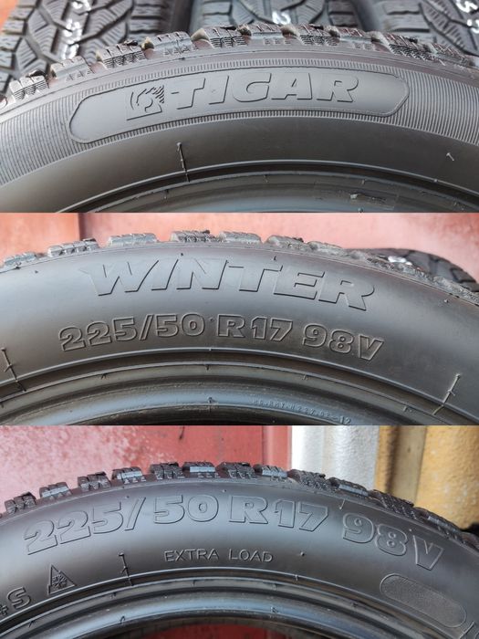 4бр. зимни гуми 225/50/17 Tigar Winter, dot23 dot23 8+mm Добро състоя ...