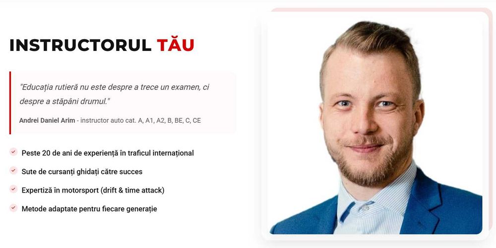 Școala de șoferi cat. B / redobândire permis / perfecționare auto / reexaminare traseu - Botoșani