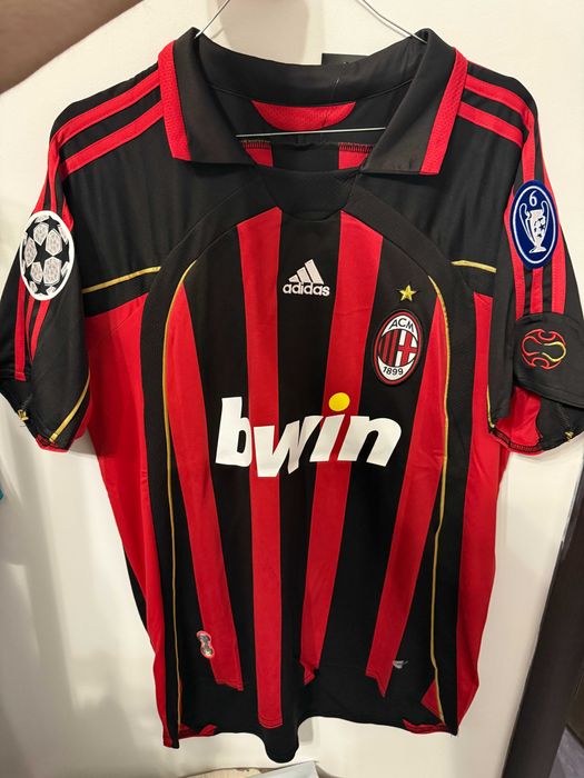 Tricou Milan Maldini 2007 champions league badge-uri fotbal