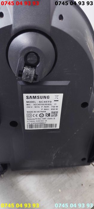 aspirator samsung rosu SC45T0 2 filtre HEPA COMPLET si functional