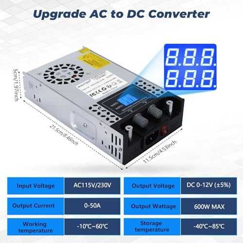 BOSYTRO захранване 0-12V 0-50A 600W регулируемо