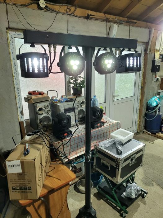 Lumini disco dj club formație par led glob rgbw set complet