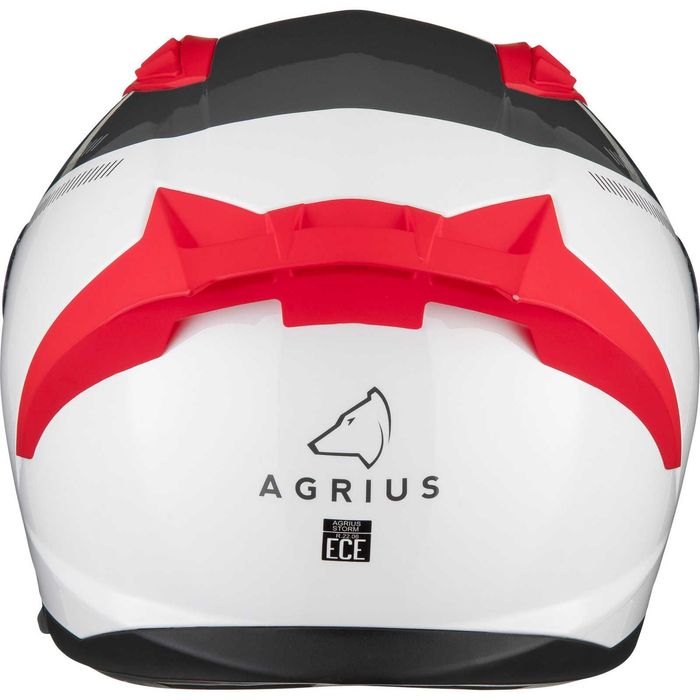 Casca moto integrala full face Agrius Storm Banshee Alb - cu ochelari