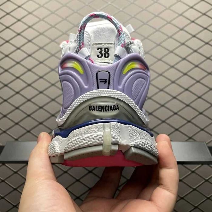 Balenciaga Runner Leather Free Grey Light Purple Neon Yellow White Lime/Black