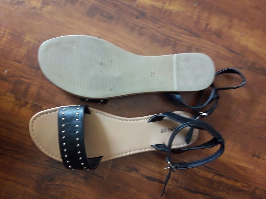 Дамски, черни сандали