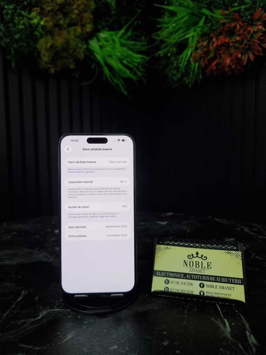 Noble Amanet - iPhone 15 Pro Max, Space Black, 512 GB, Bat:84%