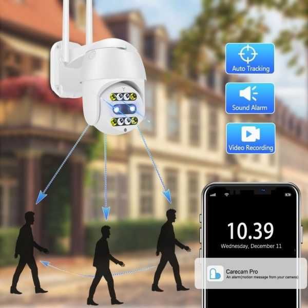 Wifi FullHD Външна Куполна Камера с 2 лещи и 10х zoom водоустойчива