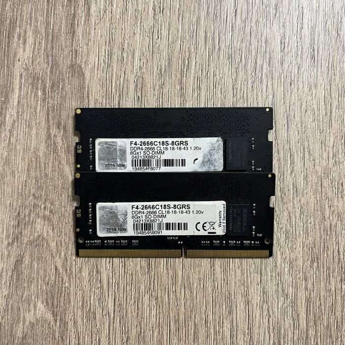 RAM G.SKILL 16GB (2x8) DDR4 2666 SO-DIMM