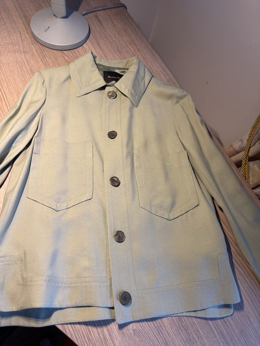 Jacheta  de dama de primavara Massimo Dutti verde deschis marimea 34/XS