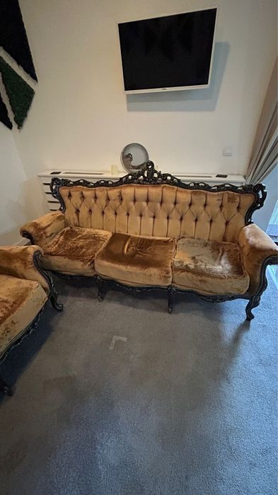 Set 2 canapele vintage maro