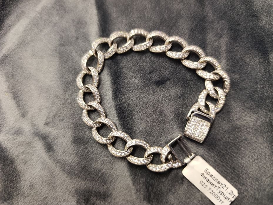 Браслет женский серебро