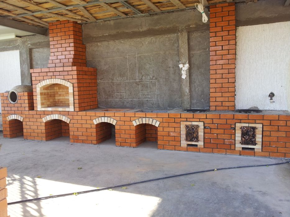 СТРОИТЕЛЬСТВО Летней кухни Барбекю. Очаги. Камин