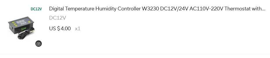 12V Цифров термостат W3230 DC 12V