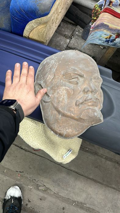 Чеканка из меди Ленин