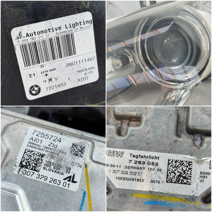 Far stânga UK BMW X5 E70 LCI 2011 SAV Bi-Xenon cu lupă (2010-2013) Cod:63127278047 (4E2)