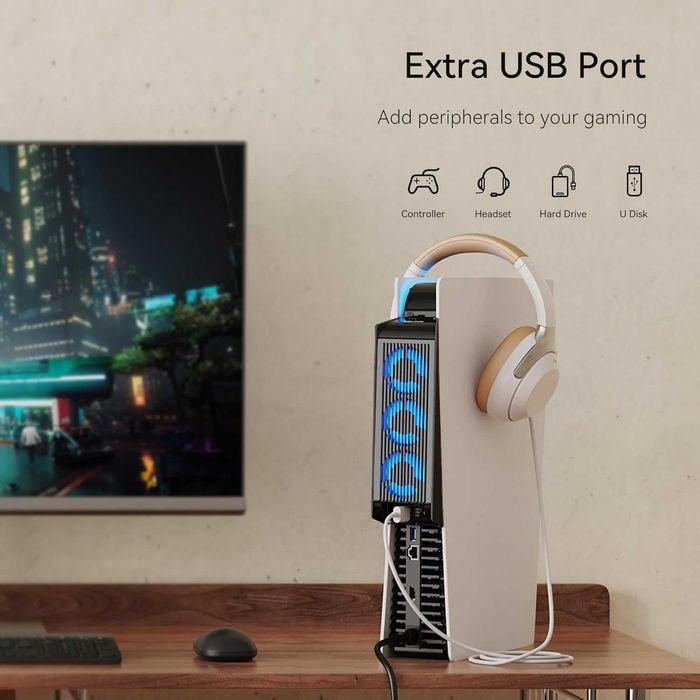 Ventilator extern, cooler KIWIHOME pentru PlayStation 5