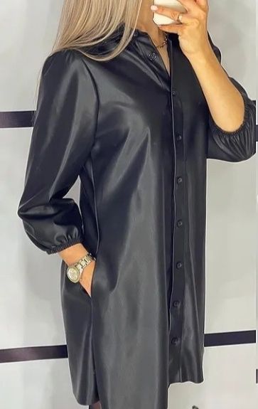 Платье-туника из ЭКО-кожи