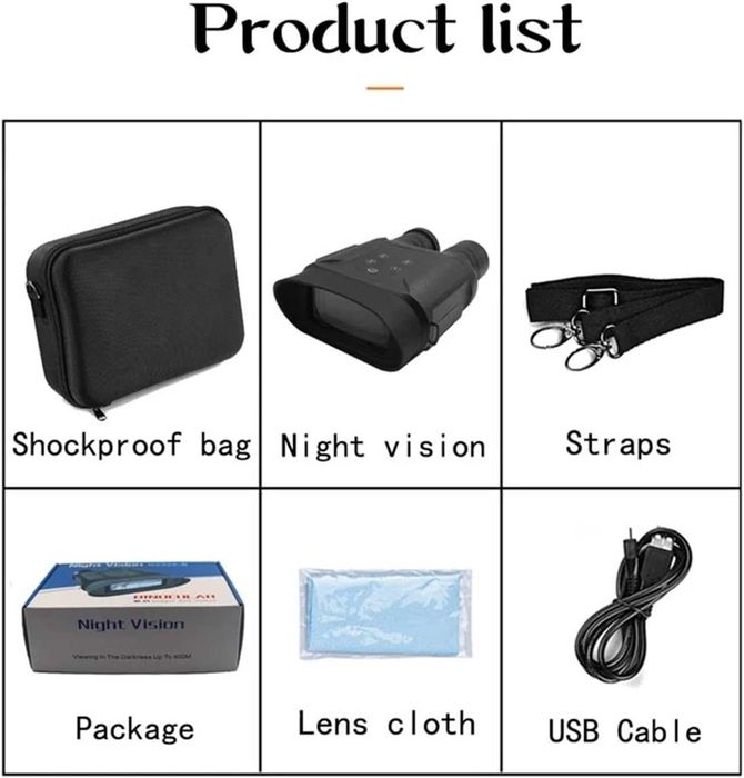 НОВ, ТЕСТВАН уред за нощно виждане NV2000 с 4" LCD, 6x увеличение 32GB