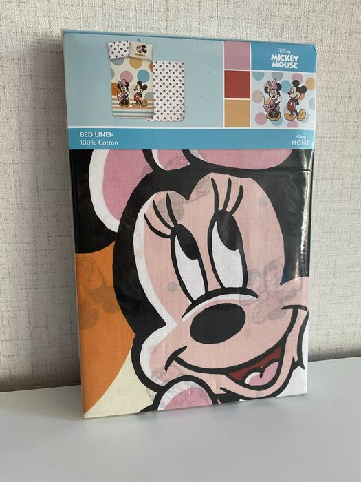 Детски спален комплект от 2 части Мики и Мини Маус Disney Mickey and Minnie, спално бельо – за кошара/малко легло 100х135 см