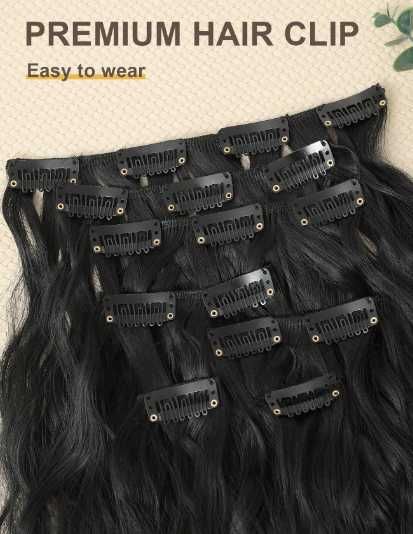 Синтетични удължители за коса 7 бр - 60см