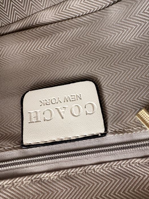 Geanta alba Coach noua cu eticheta