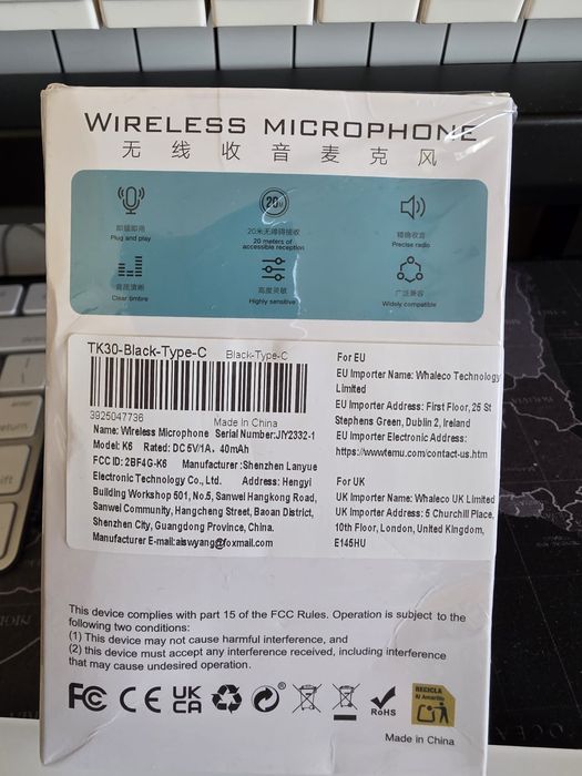 Vand lavaliera  wireless cu microfon USB-C dual