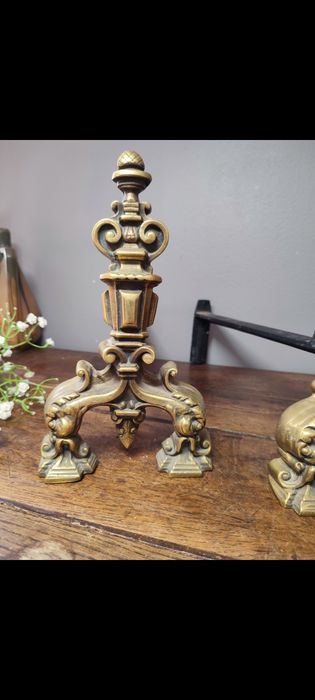 Accesorii din bronz masiv pentru șemineu