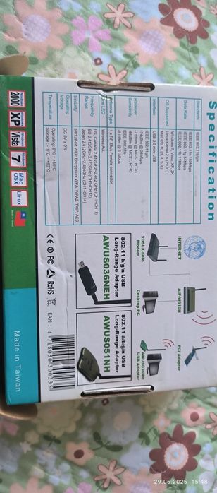 Продам внешний Блутуз адаптер и антенну к нему.