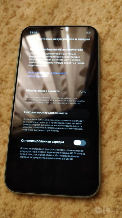 Iphone 11 xotirasi 128GB batare 72%