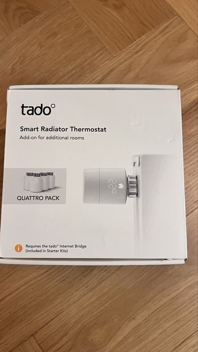 4 capete termostatate sigilate smart Tado, controlabile din telefon