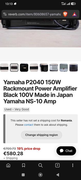 Vând Yamaha P2040 Stereo Power Amplifier 2/4ch Audio 75W Good în stare buna funcționare 10/10 vând doar in buzau cu proba desigur