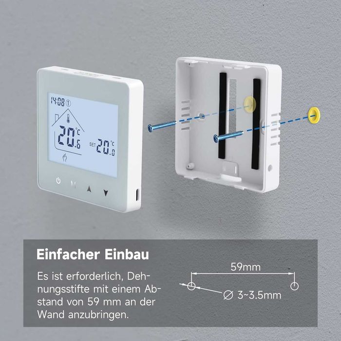 BEOK термостат 3А програмируем BOT-R6W
