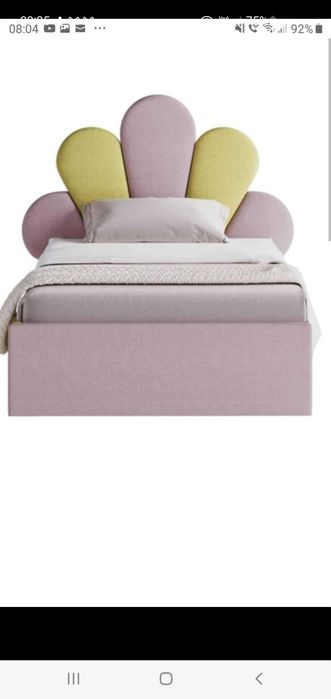 Pat tapițat power cu saltea 90/200