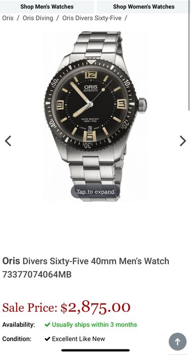 Oris 65 Sixty Five