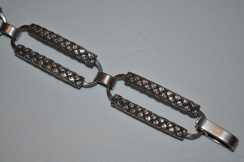 BRATARA ARGINT 925 - Unisex - Vintage - Facuta manual - 21cm lungime !