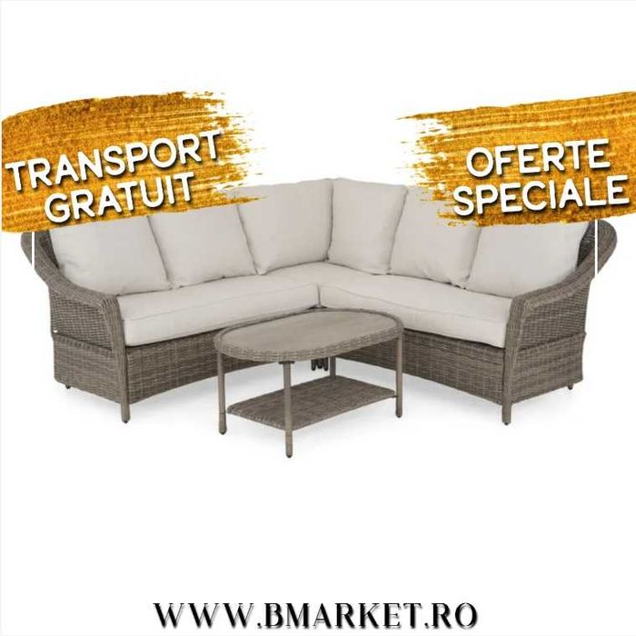 Set mobilier gradina/terasa canapea/colțar si masa LIVRARE GRATUITA