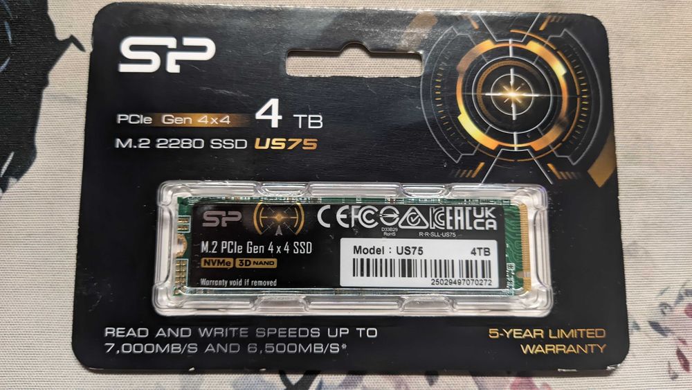 M.2 2280 SSD Silicon Power 4TB US75 Nvme PCIe Gen4
