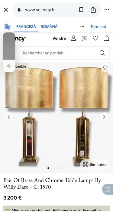 Veioze alama Mid Century Modern