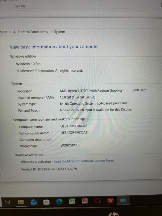 Laptop HP 15s-eq1035nq Ryzen 7 4700U, 15.6", Full HD, 16GB, 512GB -D-