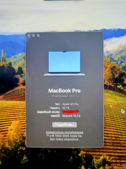 MacBook Pro 2021, M1 Pro, 16.2”, 32/512 GB,