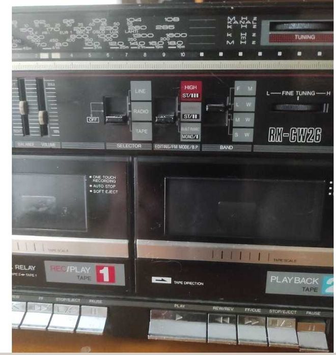 стерео радио касетофон Panasonic RX-CW26L двукасетъчен=65€