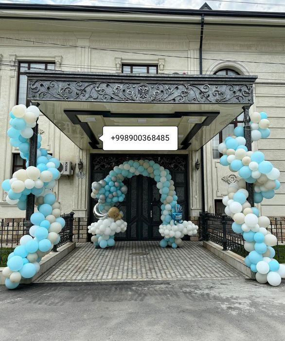 Оформление шарами медведь Тедди аниматоры оформления Ташкент медведь
