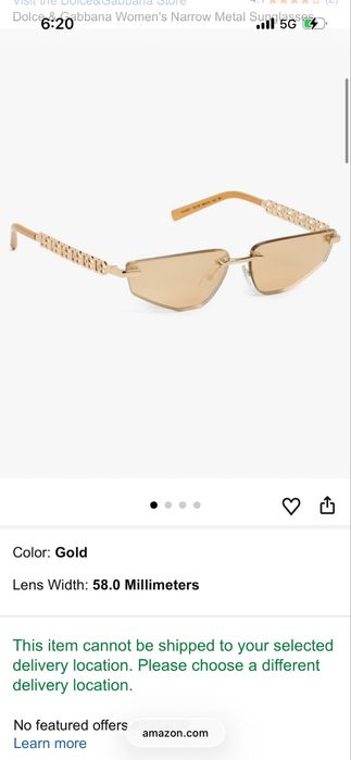 Dolce&Gabbana Златни слънчеви очила, лимитирана серия.