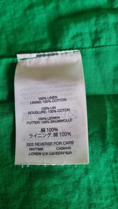 Fusta midi verde, J. Crew, in premium 100%, marimea 40, cu buzunare