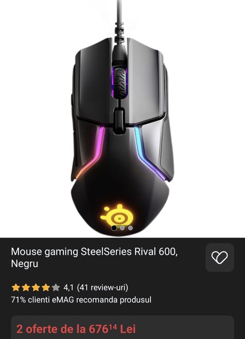Mouse SteelSeries Rival 600