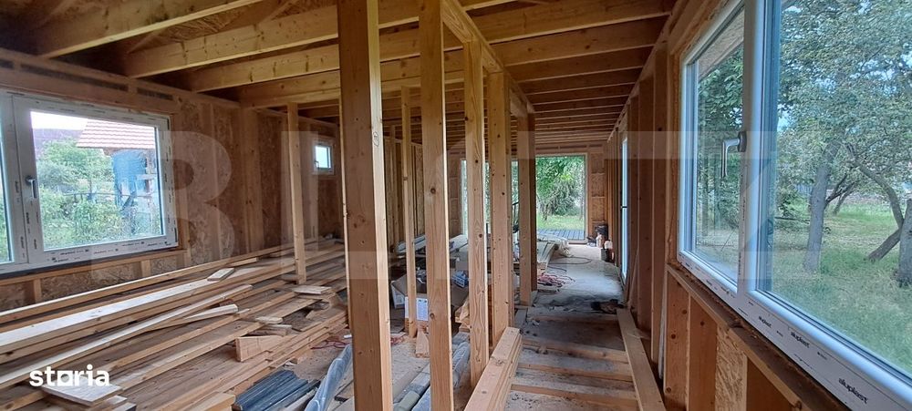 Teren 1300 mp, cu tiny house moderna, in Satul Grid — Țara Fagarasu