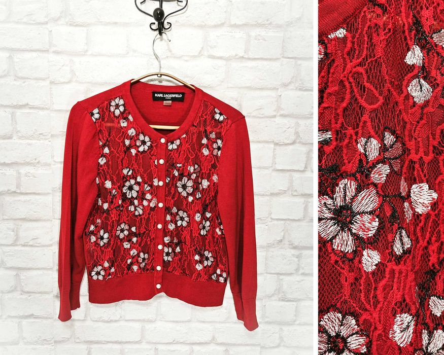 Karl Lagerfeld Оригинална дамска флорална жилетка размер М