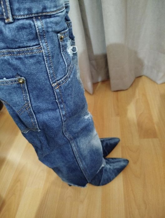 Дамски дънкови ботуши на Denim