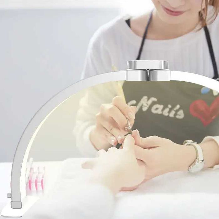 Настолна лампа Дъга / Лампа Полумесец - Сгъваема + Поставка за телефон