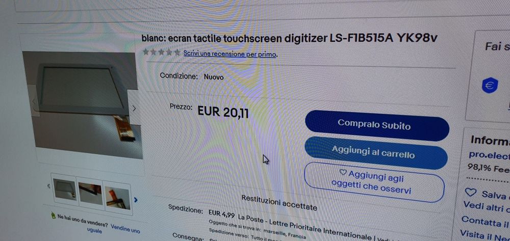 Vând touch-screen pentru tabletă de 9 inch !